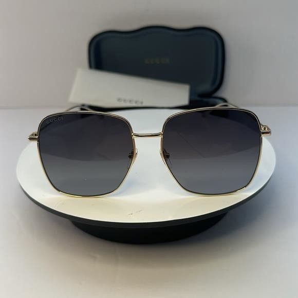 Gucci New Authentic GUCCI GG1031S-001 59 Sunglass Woman Metal Gold Size ONE SIZE - 7 Thumbnail