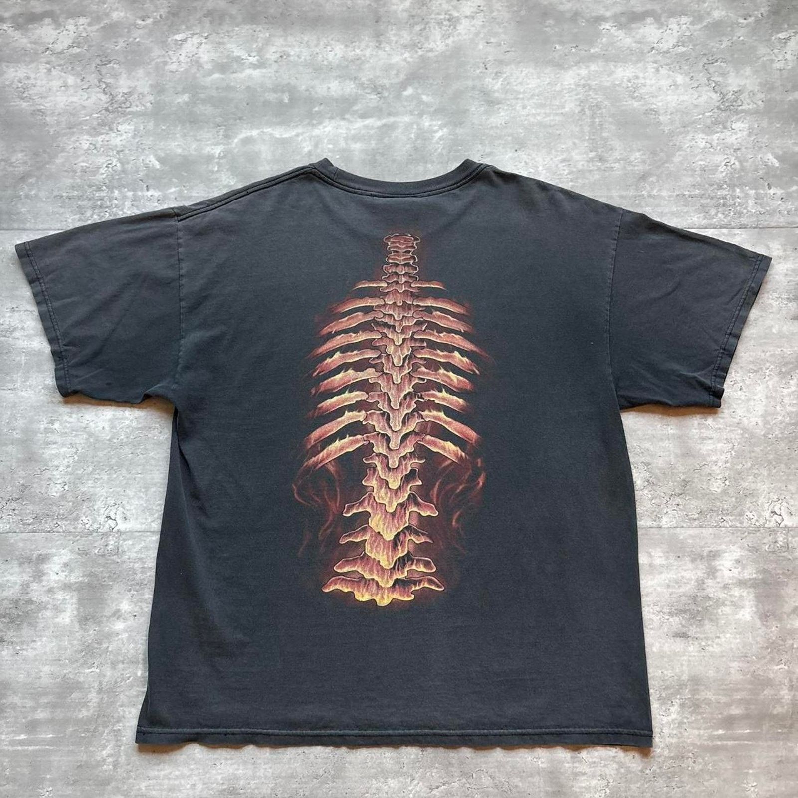 Vintage Vintage 2000s exile flaming skull Size US XL / EU 56 / 4 - 2 Thumbnail