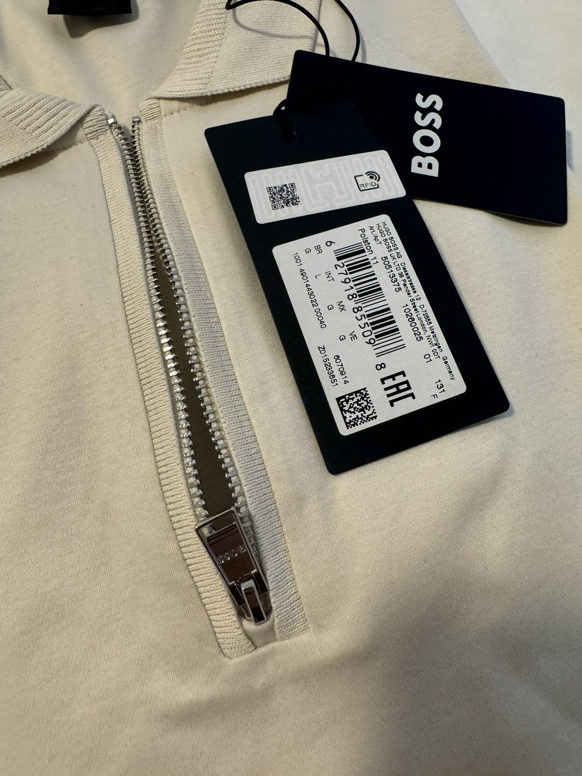 Hugo Boss Mercerised Slim Fit Polo Zip Size US L / EU 52-54 / 3 - 2 Thumbnail