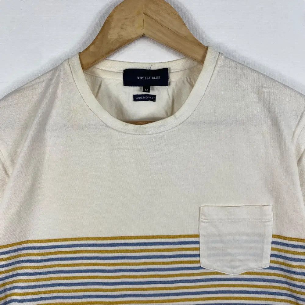 Ships Jet Blue SHIPS JET BLUE Stripes Pocket Minimalist Tee Shirt Size US M / EU 48-50 / 2 - 2 Thumbnail