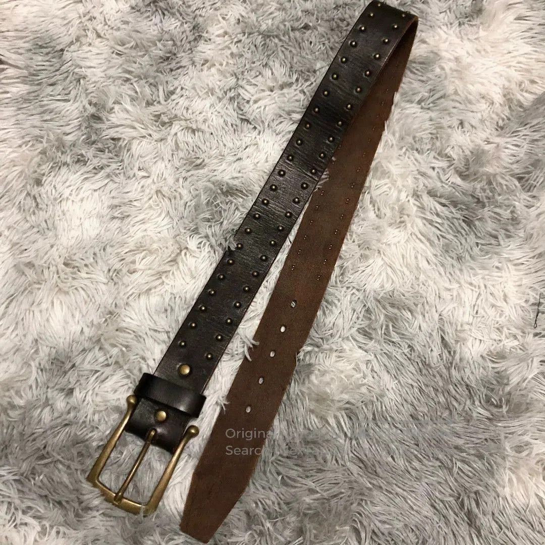 Takahiromiyashita The Soloist. studded western style leather belt. Size ONE SIZE - 3 Thumbnail