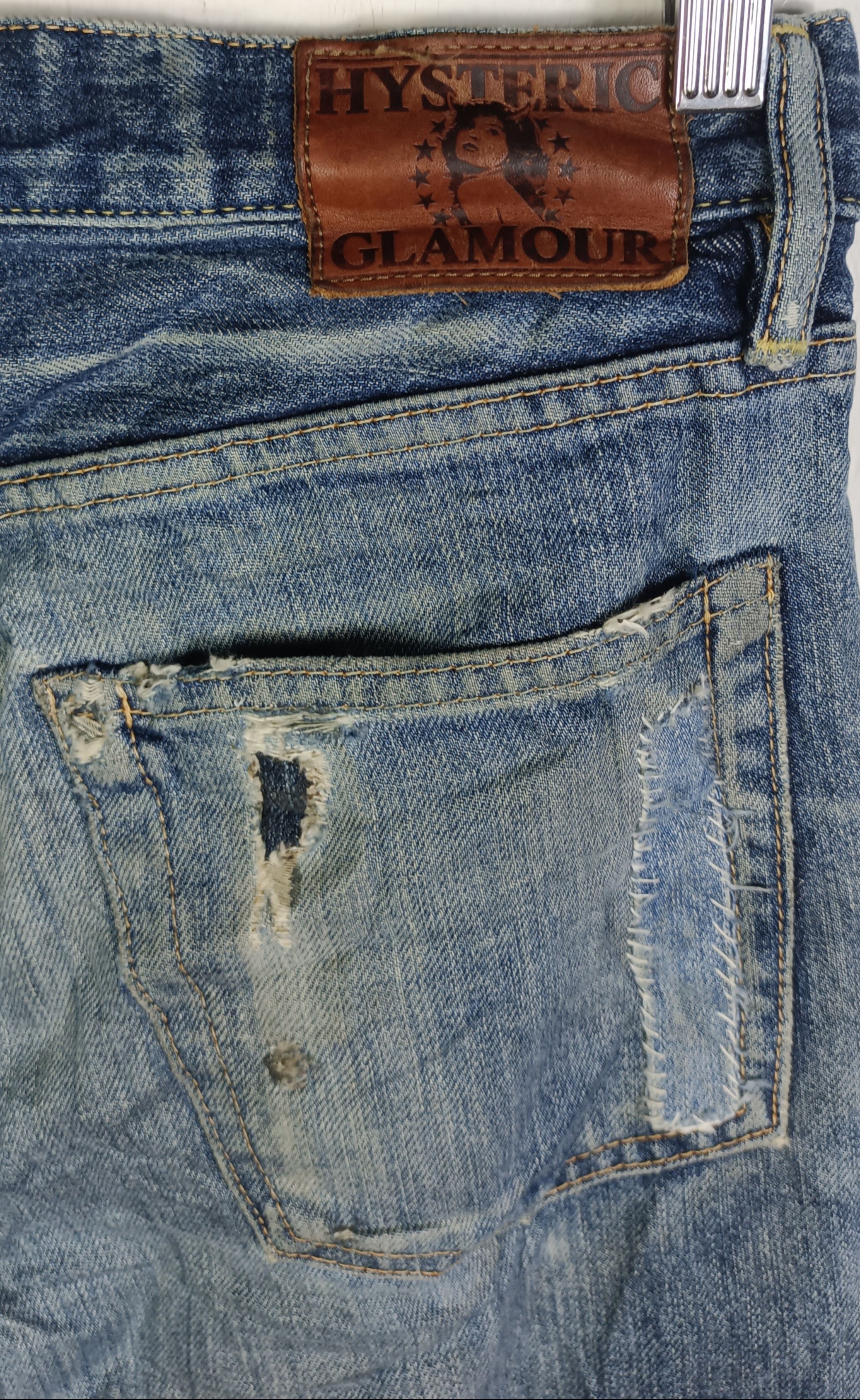 Hysteric Glamour × Japanese Brand × Vintage Vintage💥 Hysteric Glamour Full Selvedge Distressed Jeans Size US 31 - 14 Thumbnail