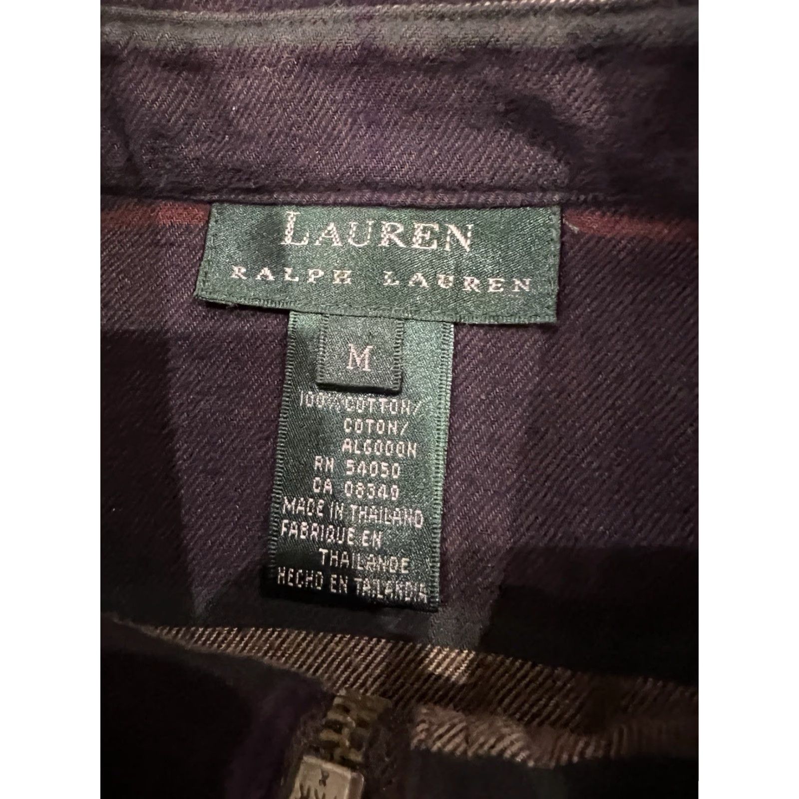 Ralph Lauren Lauren Ralph Lauren Womens Plaid Chore Jacket Shirt Sz M Shacket Western Preppy Brown Size M / US 6-8 / IT 42-44 - 4 Thumbnail