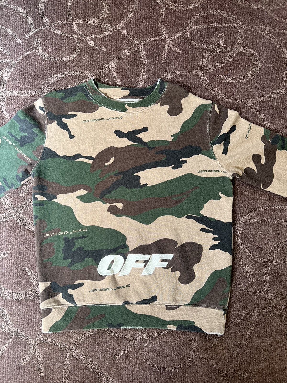 Off-White Off-White 18Aw Sweatshirt Camouflage Distressed Size US S / EU 44-46 / 1 - 3 Thumbnail