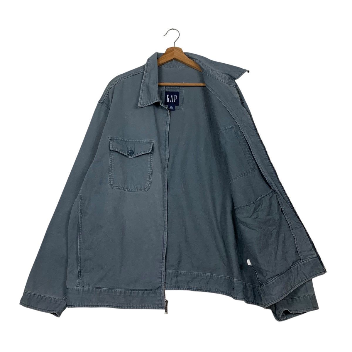 Gap Y2K GAP Workwear Blue Washed Flannel Jacket #2264-C100 Size US XXL / EU 58 / 5 - 9 Thumbnail