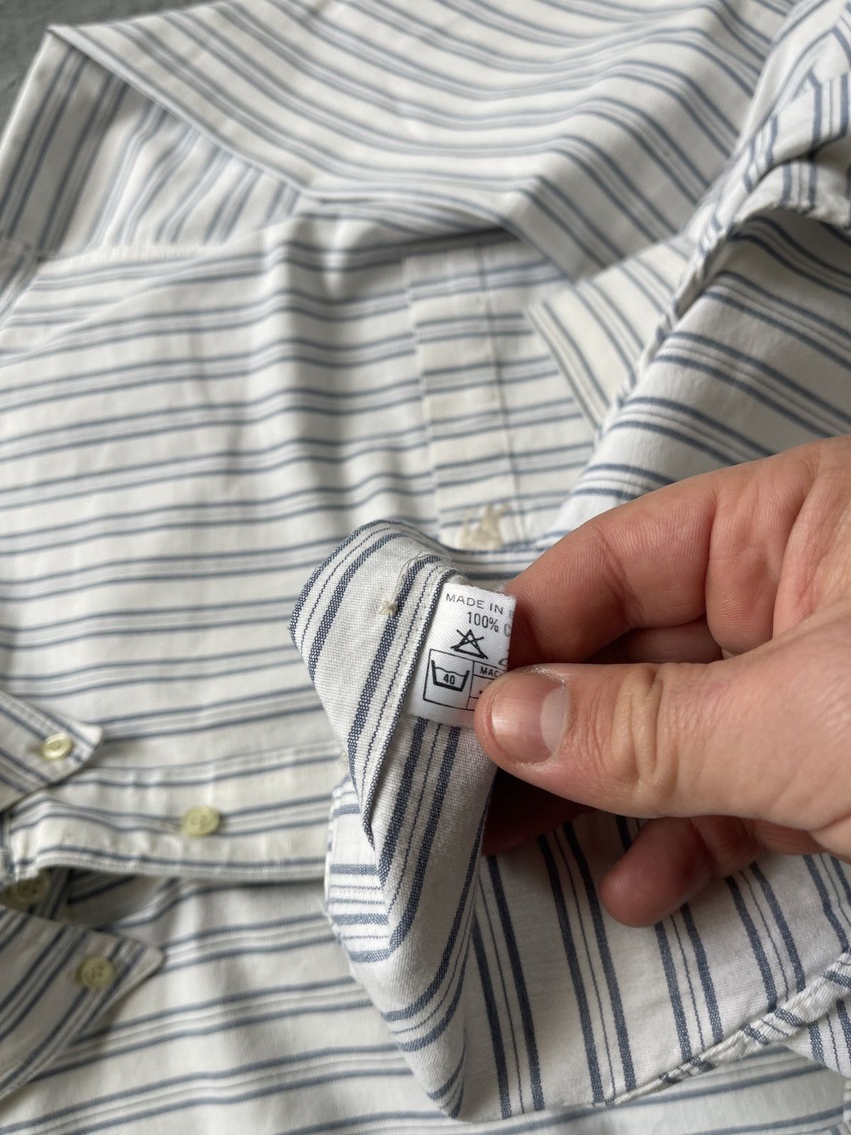Burberry THOMAS BURBERRY Long Sleeve Striped Shirt Size US XL / EU 56 / 4 - 8 Thumbnail