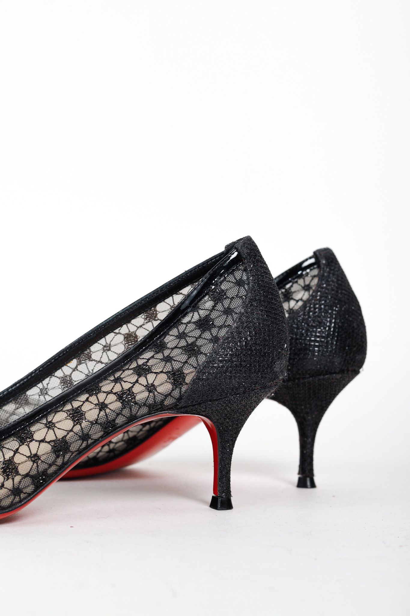 Christian Louboutin Christian Louboutin Neomid Embroidered Mesh & Leather Pumps Size US 6.5 / IT 36.5 - 8 Thumbnail