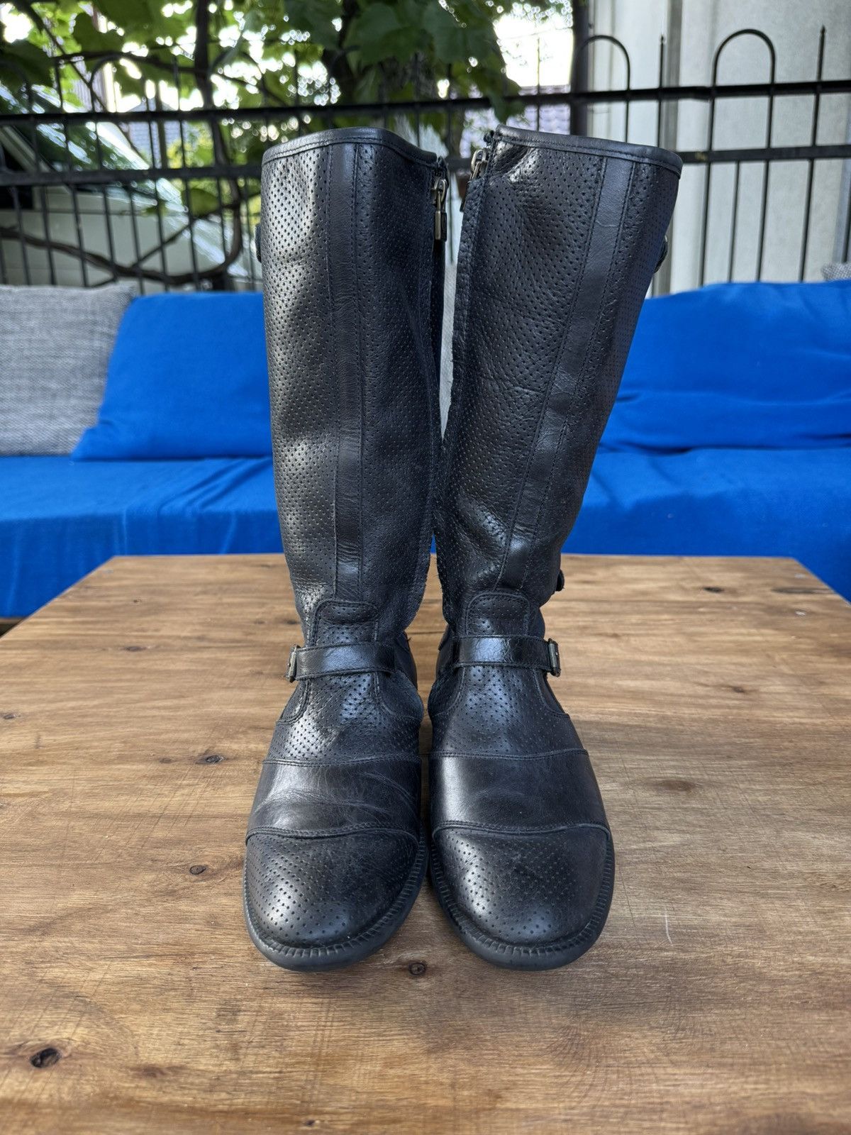 Belstaff Belstaff Leather High Boots Moto Biker Boots Size US 6 / IT 36 - 2 Thumbnail