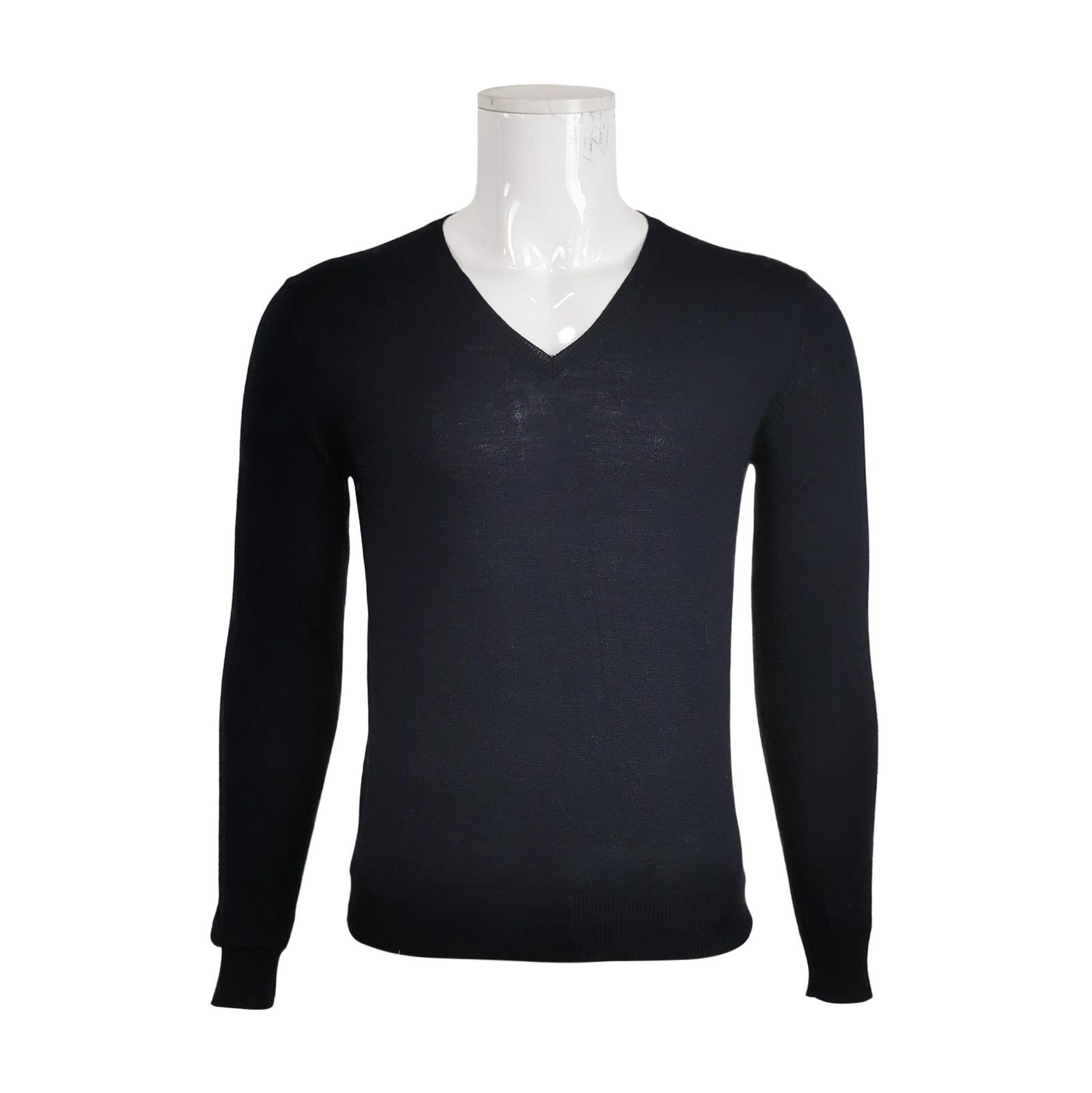 Prada Wool V-Neck Knitted Sweater Size 44 0089