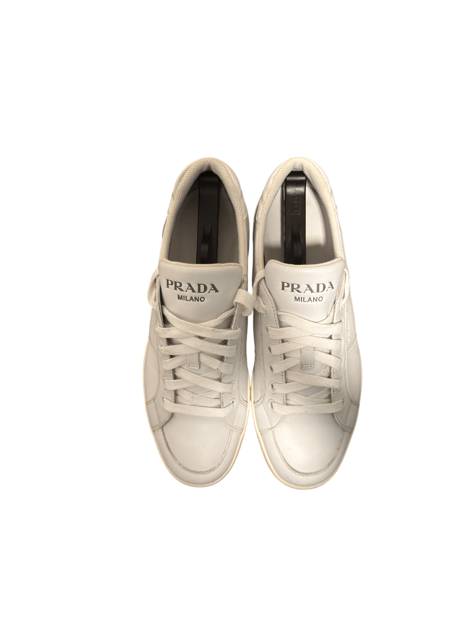 Prada Prada Milano White Leather Sneakers Size 8 Size US 9 / EU 42 - 9 Thumbnail
