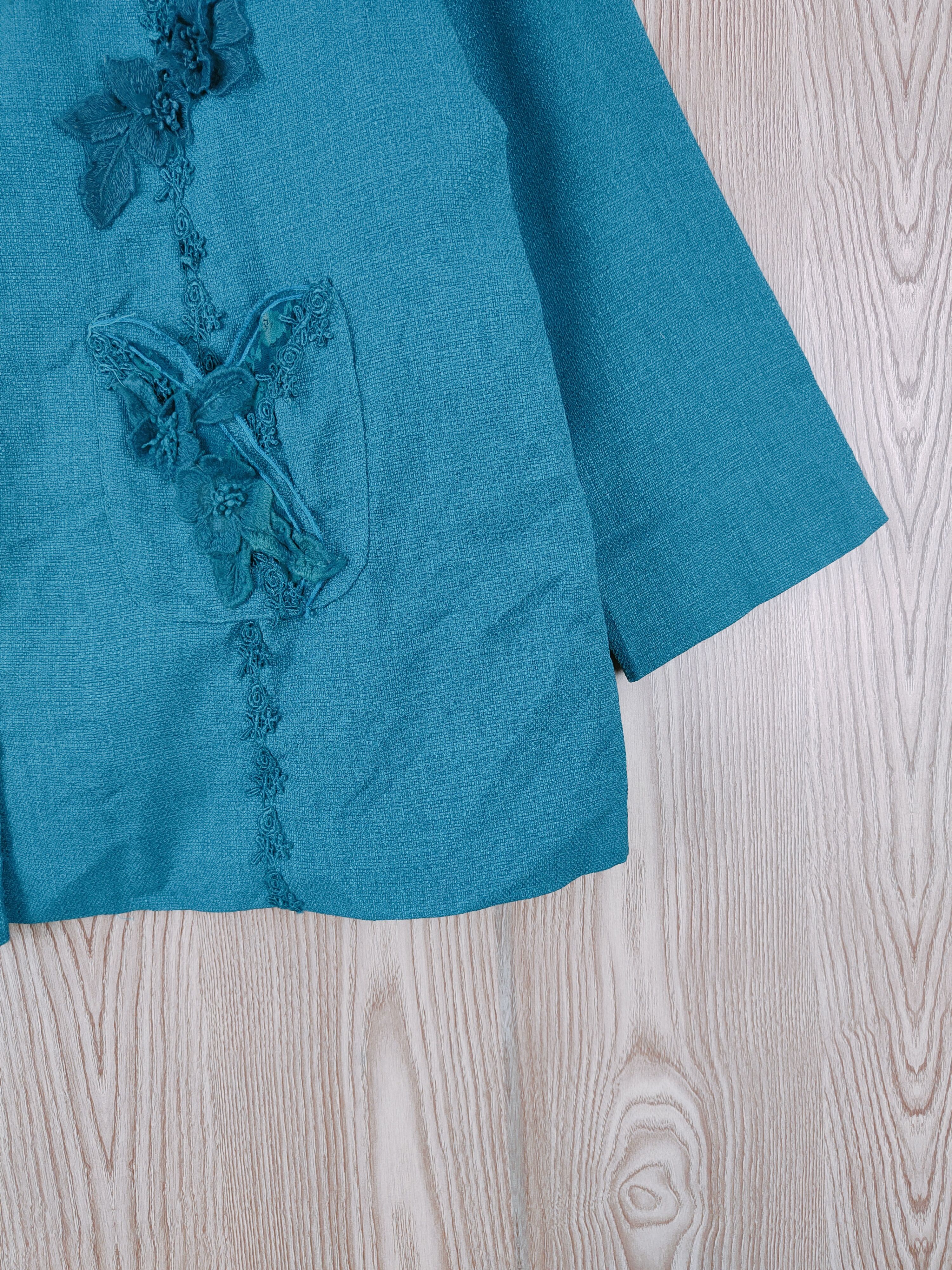 Japanese Brand × Vintage Sun Wind Emerald Blazers (Luxury Classic Art Design) Size L / US 10 / IT 46 - 7 Thumbnail