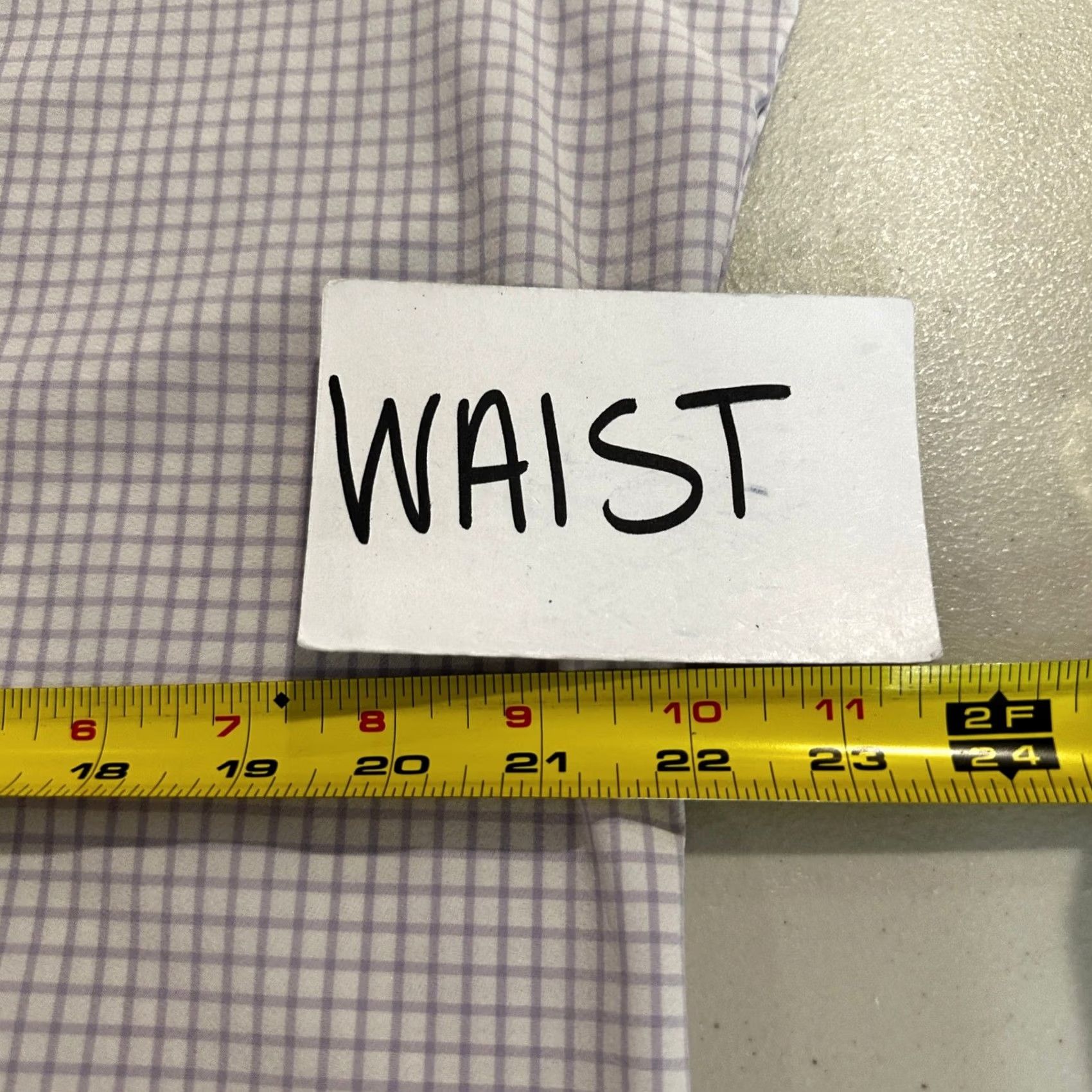 Mizzen+Main Mizzen+Main Leeward Dress Shirt Men XL Purple White Micro Check Stretch Size 46R - 7 Thumbnail