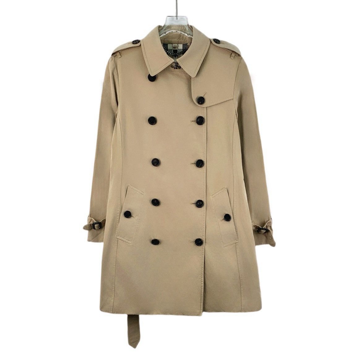 Burberry Burberry Khaki Cotton Belted Section Trench Coat Size S / US 4 / IT 40 - 1 Thumbnail