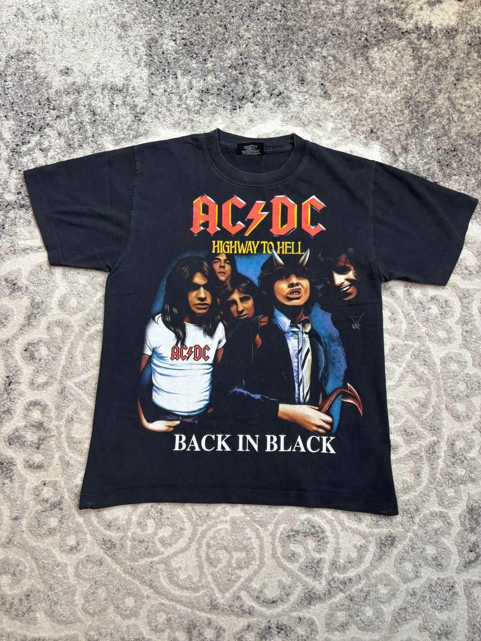 Vintage Vintage AC/DC "Highway To Hell / Back In Black" Double Size US M / EU 48-50 / 2 - 2 Thumbnail