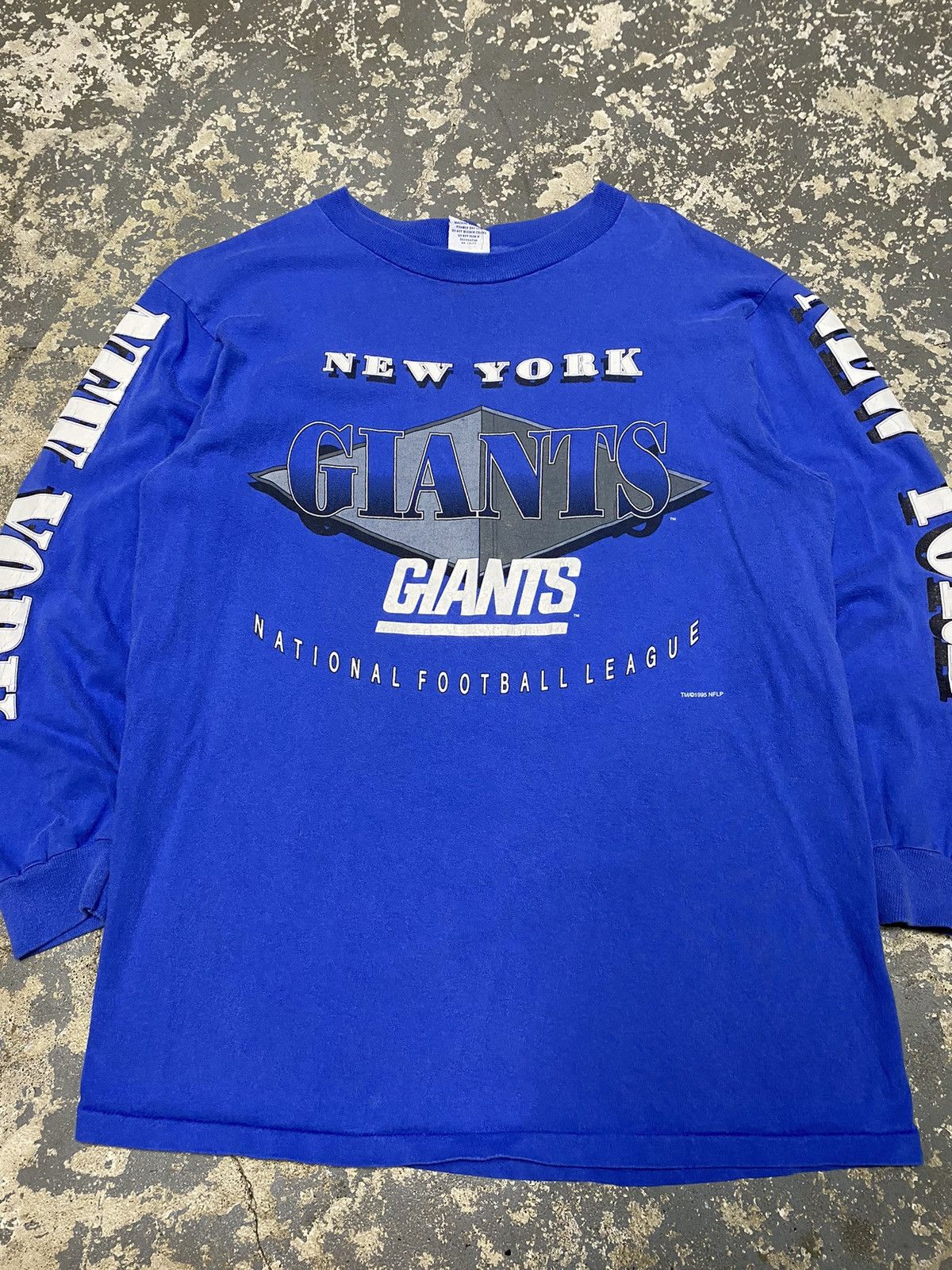 Giant × Vintage Vintage New York Giants True Fan NFL Long Sleeve Tshirt 1995 Size US L / EU 52-54 / 3 - 8 Thumbnail