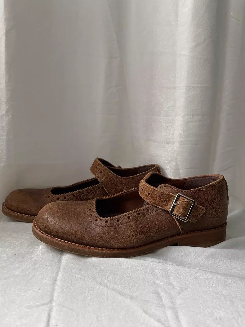 Comme des Garcons Comme des Garçons Craftsman Leather Mary Jane Brown Low Top Size US 7.5 / IT 37.5 - 2 Thumbnail