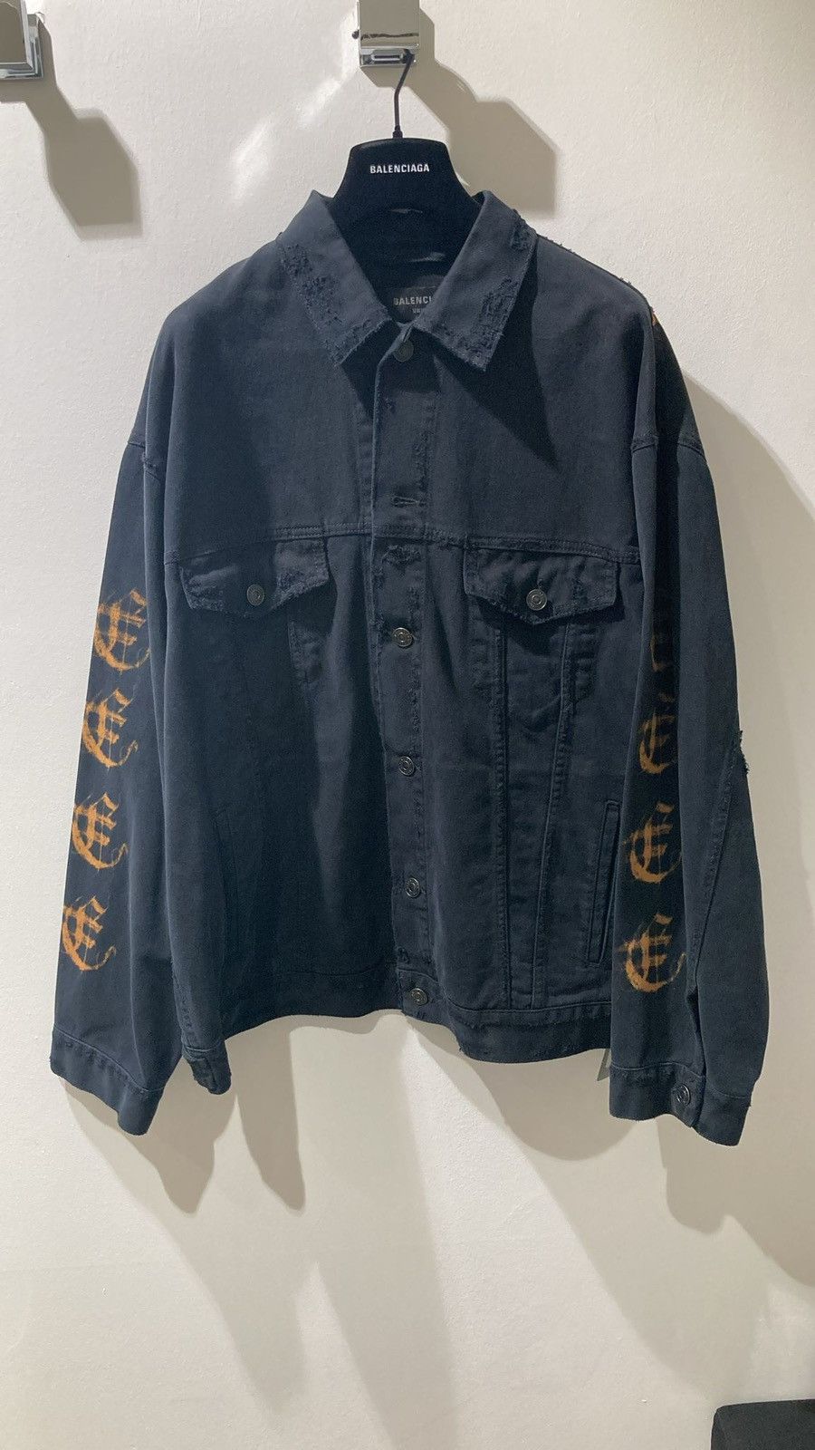 Balenciaga “See Now Buy Now” Black Denim Jacket Size US M / EU 48-50 / 2 - 2 Thumbnail