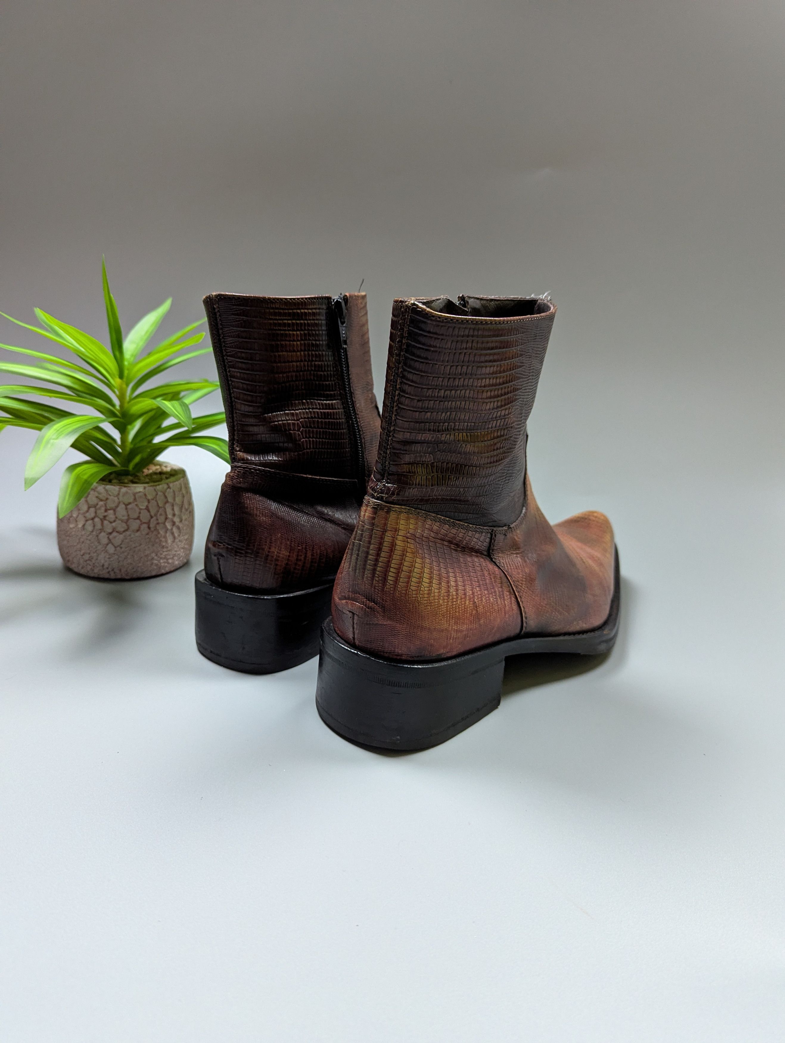 Vintage Vintage Mens Lizard Leather Boots Western Cowboy 44/10.5 Size US 10.5 / EU 43-44 - 6 Thumbnail
