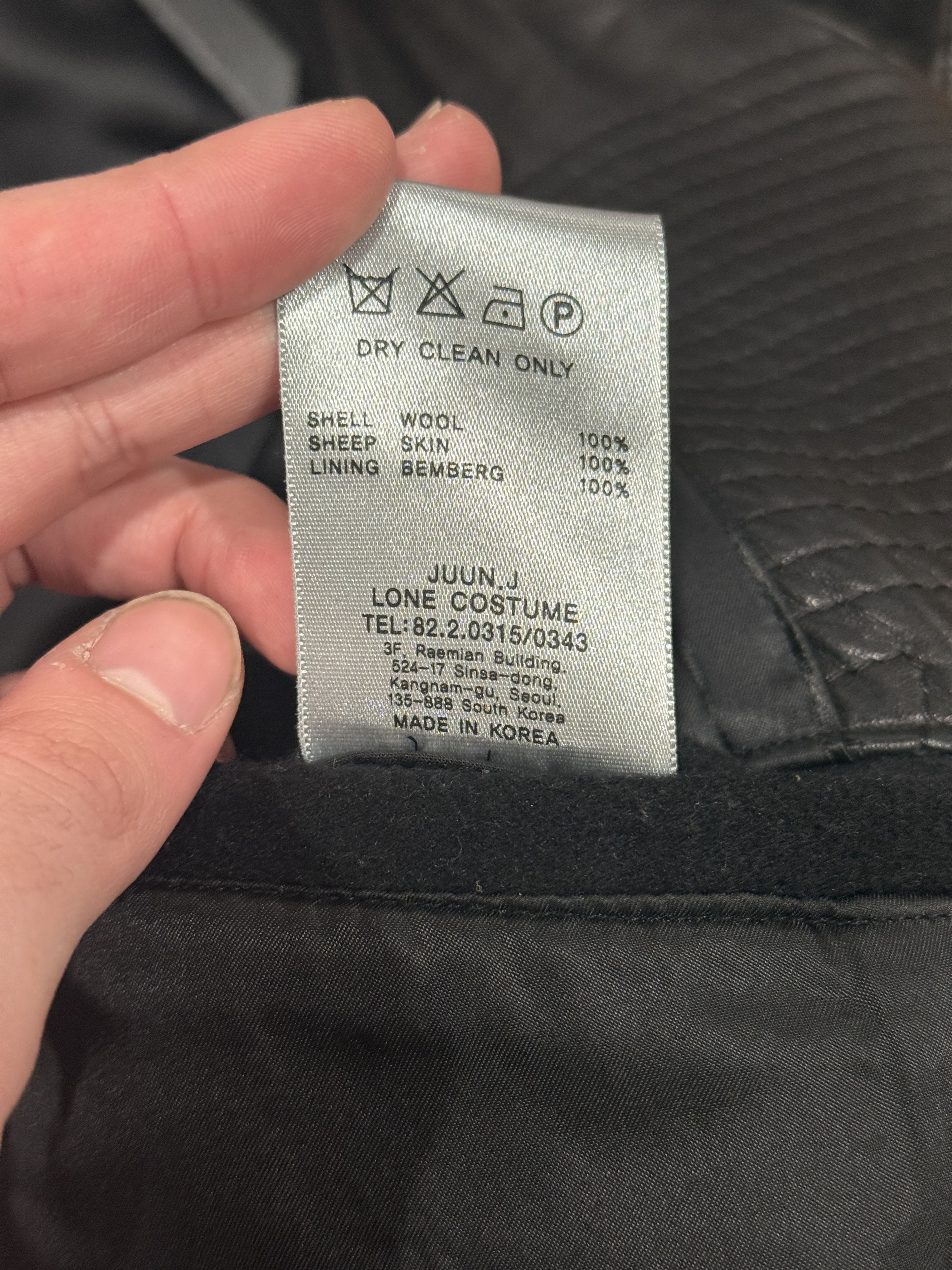 Juun.J Wool & Leather Biker Jacket Size US S / EU 44-46 / 1 - 2 Thumbnail