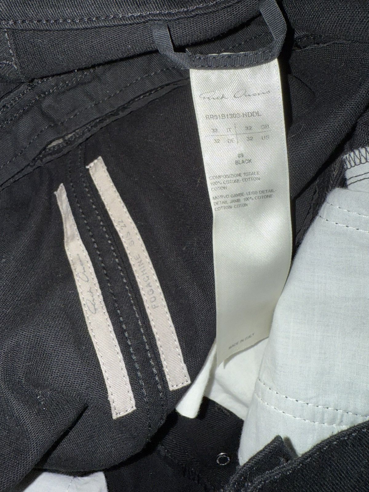 Rick Owens Rick Owens FOGACHINE Black Denim SS22 Size US 33 - 4 Thumbnail