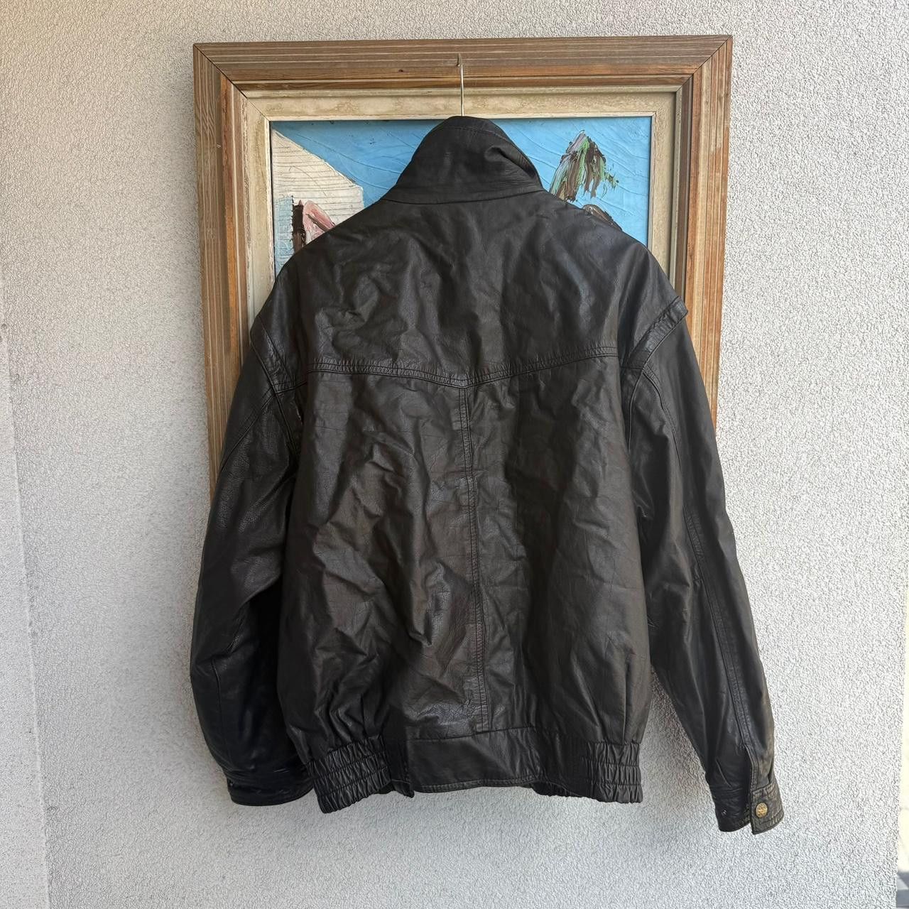 Leather Vintage Real Leather Jacket Biker Black Rare Luxury Ramones Size US L / EU 52-54 / 3 - 4 Thumbnail