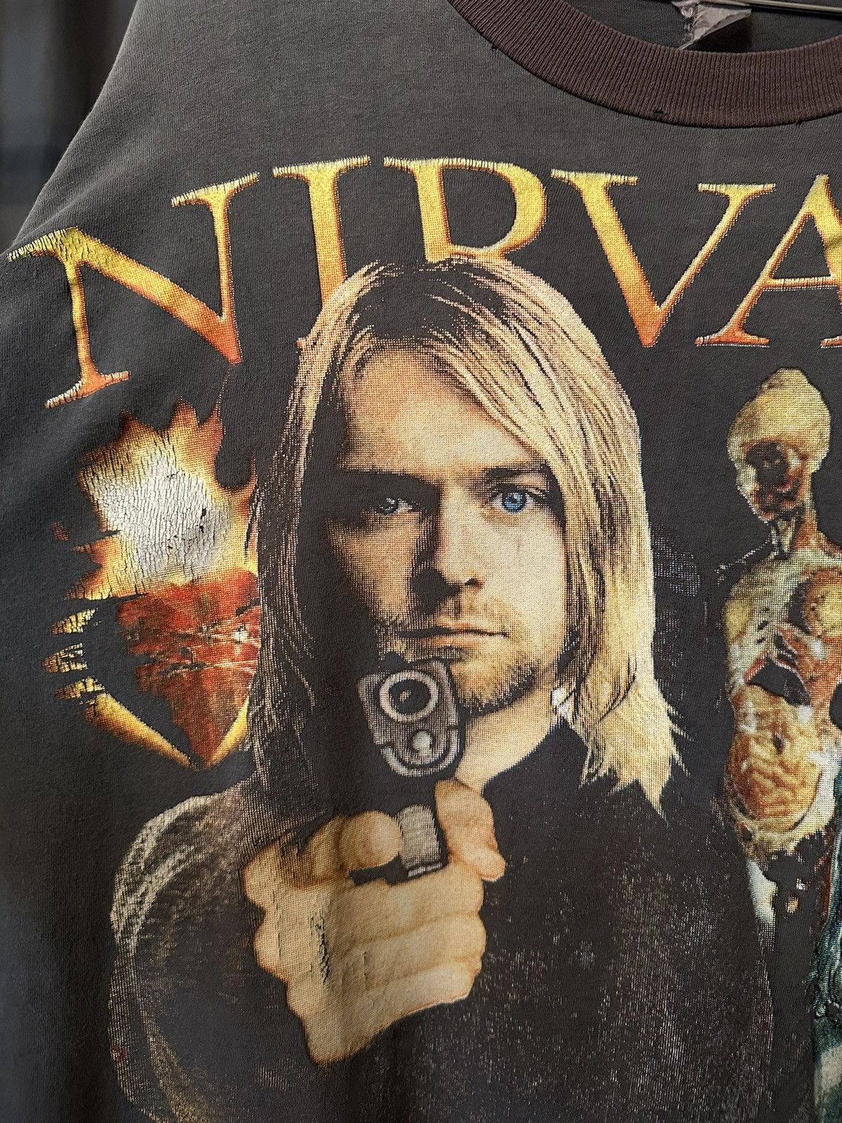 Vintage Vintage Nirvana Kurt Cobain T-Shirt Size US XL / EU 56 / 4 - 8 Thumbnail