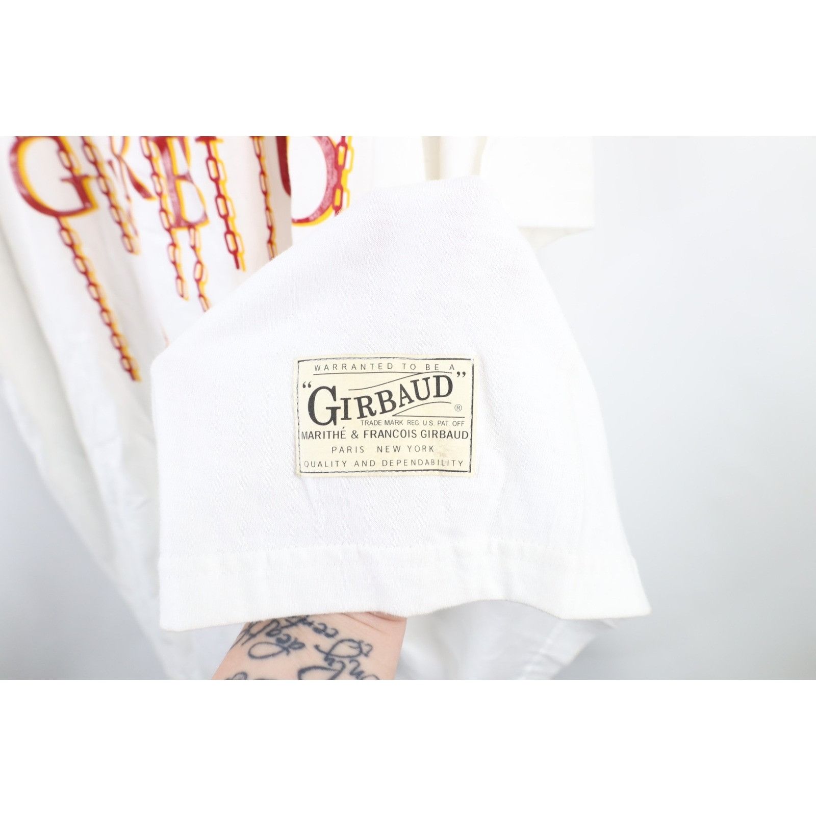 Marithe + Francois Girbaud × Vintage NOS Vtg 90s Marithe Francois Girbaud Chainlink T-Shirt 3XL Size US XXL / EU 58 / 5 - 3 Thumbnail