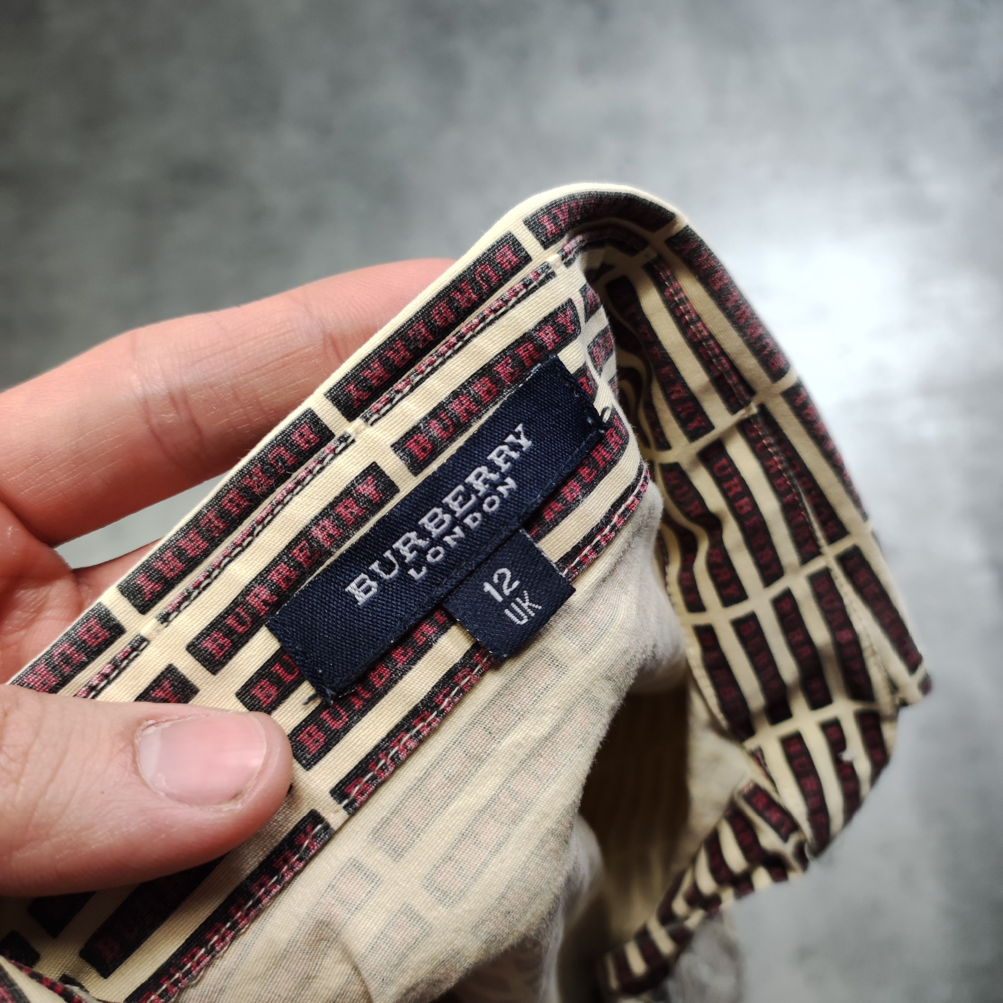 Burberry × Vintage RARE Checkered Nova Burberry London Skinny Logo Shirt Size M / US 6-8 / IT 42-44 - 7 Thumbnail
