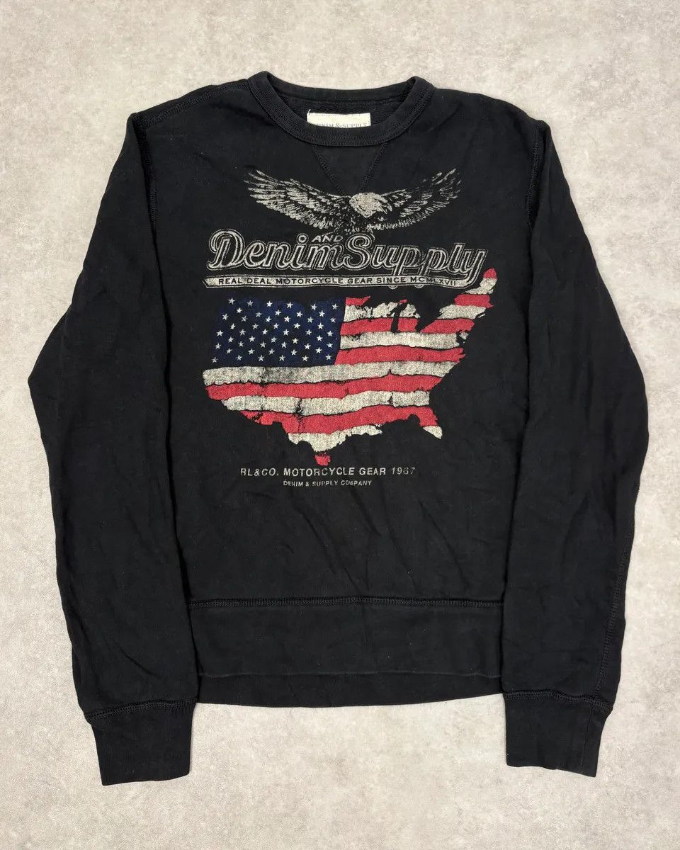 Polo Ralph Lauren 2010s Ralph Lauren Black Eagle USA Flag Sweater Size US S / EU 44-46 / 1 - 1 Thumbnail