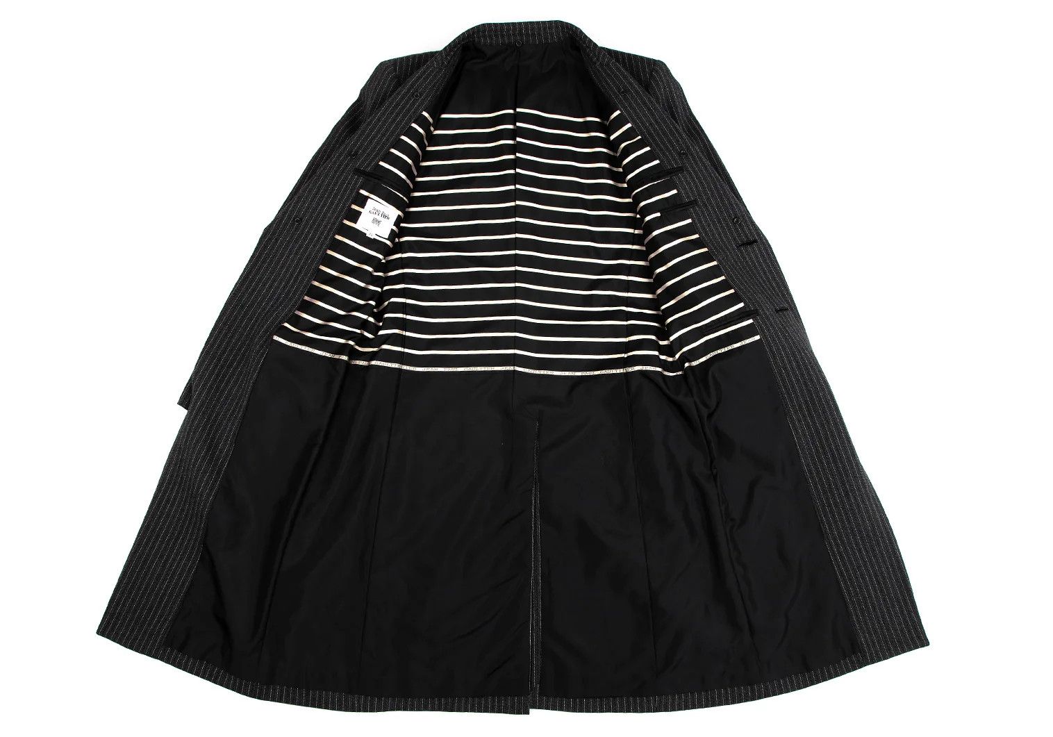 Jean Paul Gaultier Herringbone Stripe Overcoat in Gray Size 48 Size US M / EU 48-50 / 2 - 10 Thumbnail