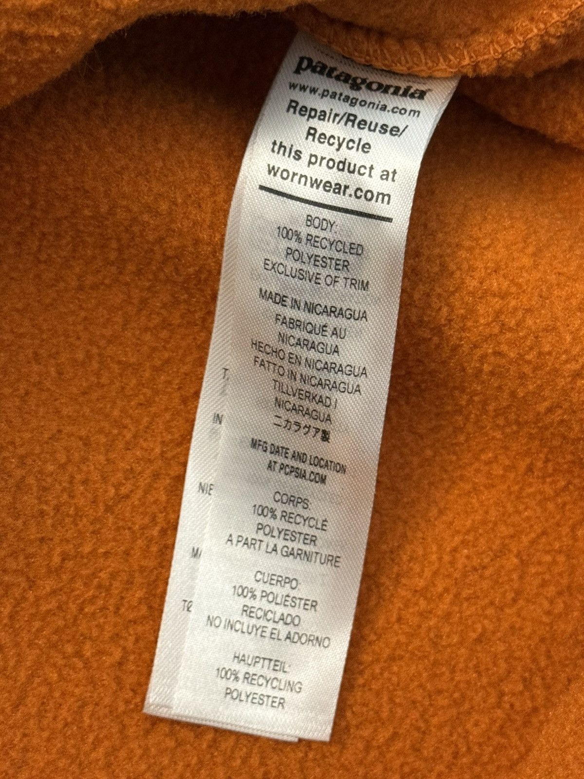Patagonia Patagonia Synchilla Fleece (Orange) Size US M / EU 48-50 / 2 - 5 Thumbnail