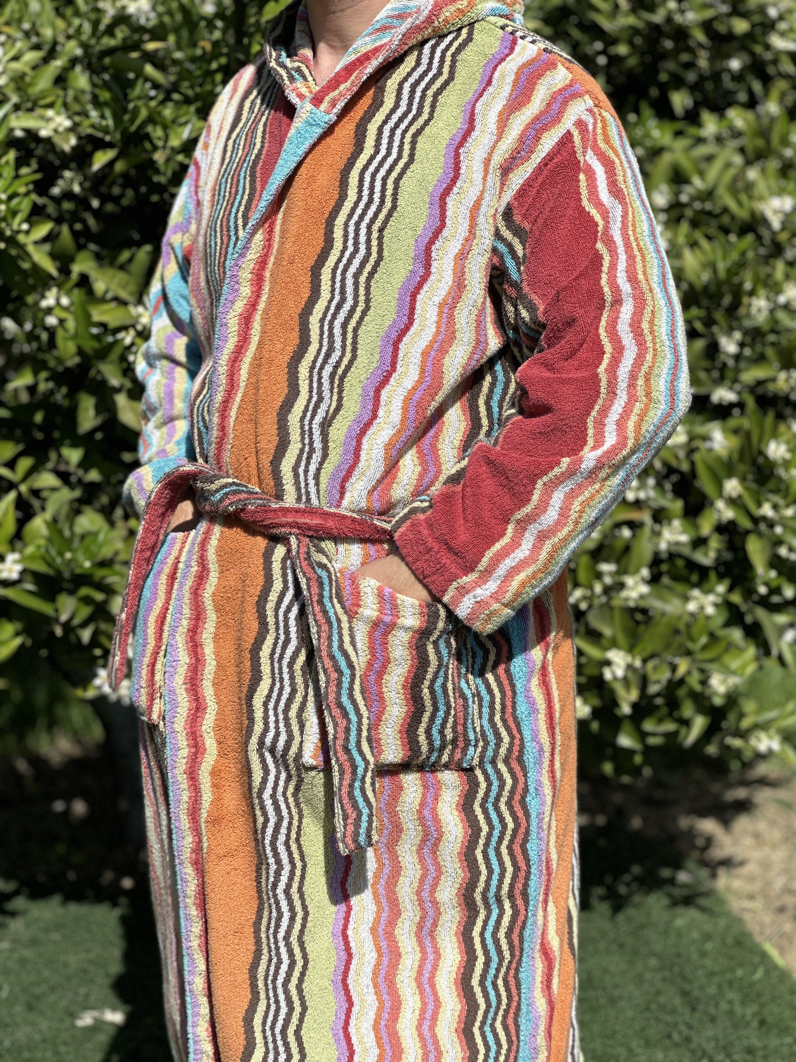 Missoni Rainbow Bathrobe Missoni 3D Knit Stripe Retro Size XL Size US XL / EU 56 / 4 - 7 Thumbnail