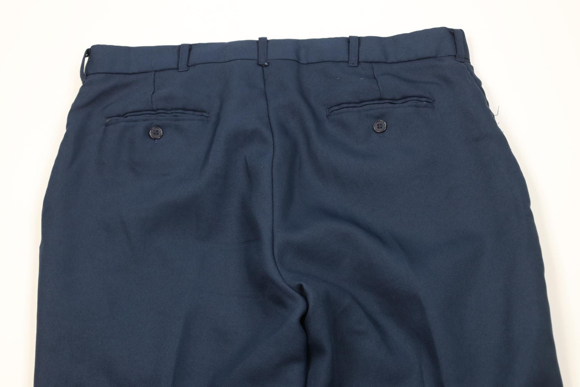 Vintage Vintage 70s Streetwear Lined Knit Wide Leg Chino Pants Blue Size US 36 / EU 52 - 12 Thumbnail
