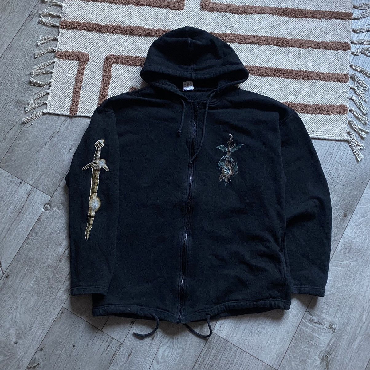 Band Tees VINTAGE BLIND GUARDIAN 90s DOUBLE SIDE PRINT ZIP HOODIE Size US XL / EU 56 / 4 - 2 Thumbnail