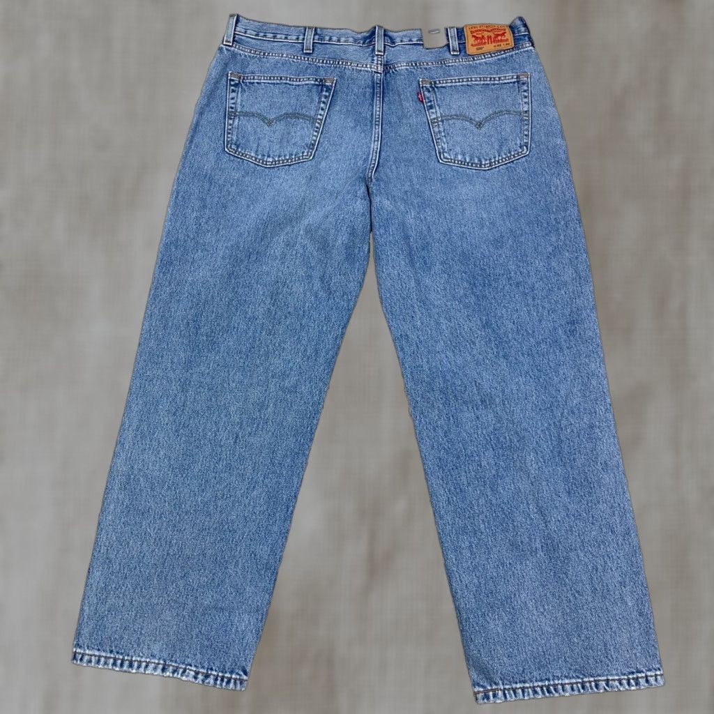 Levi's Levi's 550 Jeans Men 42x30 Relaxed Fit Distressed Blue Cotton Denim Medium Wash 5-Pocket Regular Inseam 30in Size US 42 / EU 58 - 1 Thumbnail