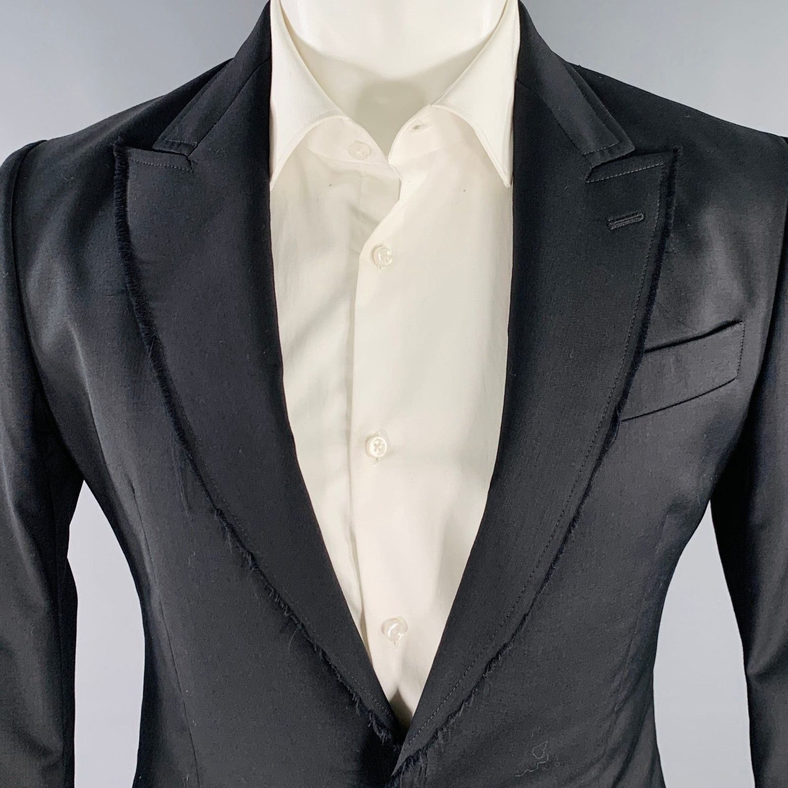 Vivienne Westwood VIVIENNE WESTWOOD Black Wool Single Breasted Sport Coat Size 36R - 3 Thumbnail
