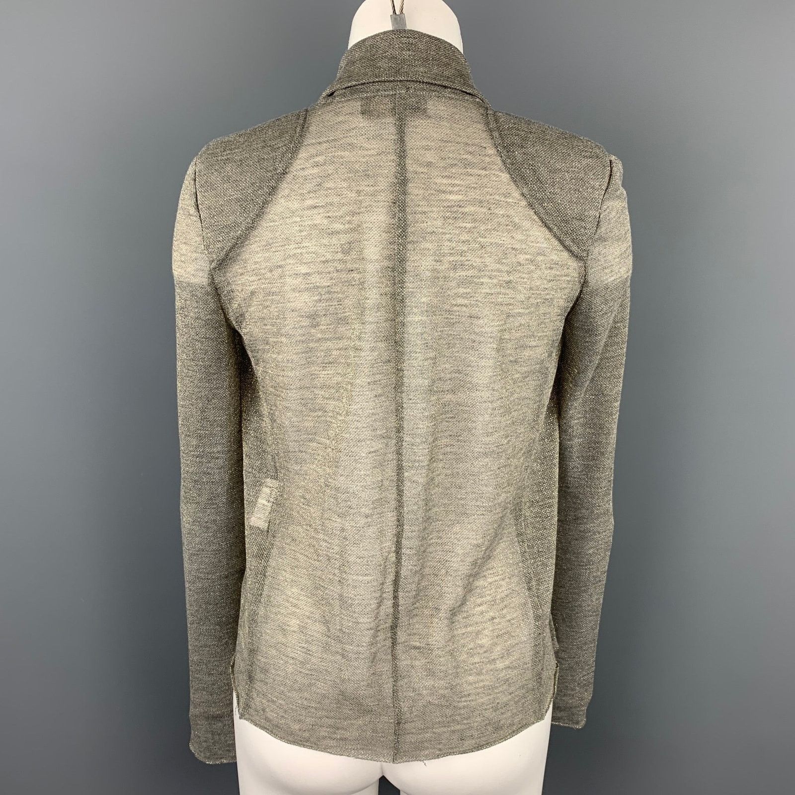 Kolor KOLOR Size S Silver & Grey Metallic Polyester Blend Jacket Size S / US 4 / IT 40 - 3 Thumbnail