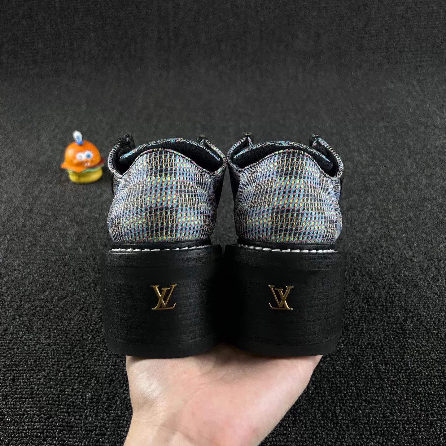 Louis Vuitton LV Black Multicolor Monogram Platform Loafer 36 Size US 5.5 / IT 35.5 - 5 Thumbnail