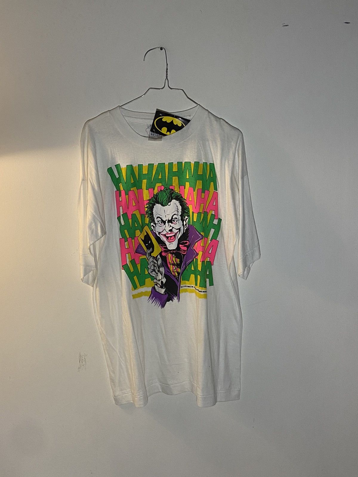 image of Joker Batman Deadstock NWT Vintage Shirt 1989 in White, Men's (Size 2XL)