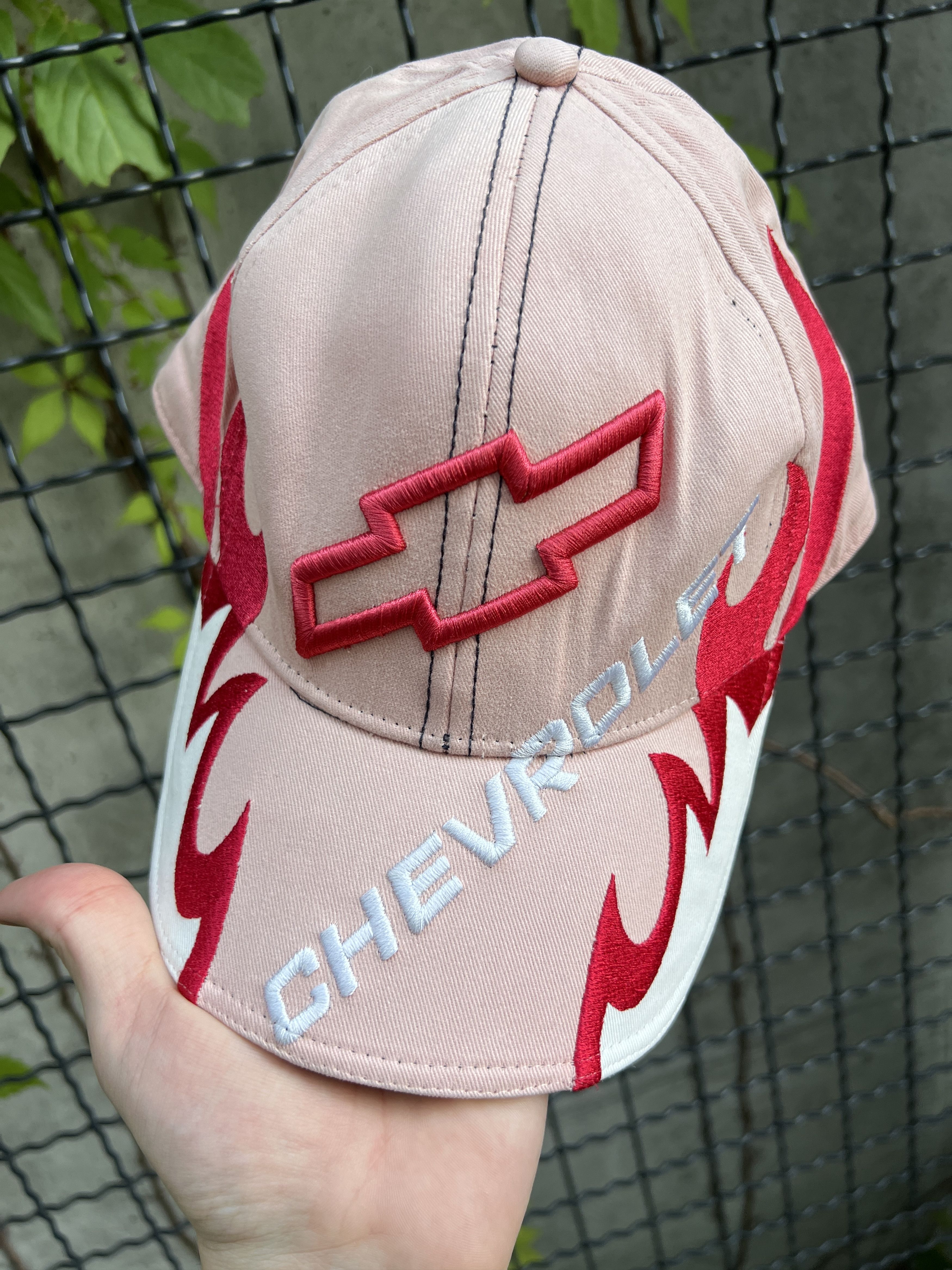 Vintage Vintage 90s Chevrolet Racing flame cap Size ONE SIZE - 3 Thumbnail