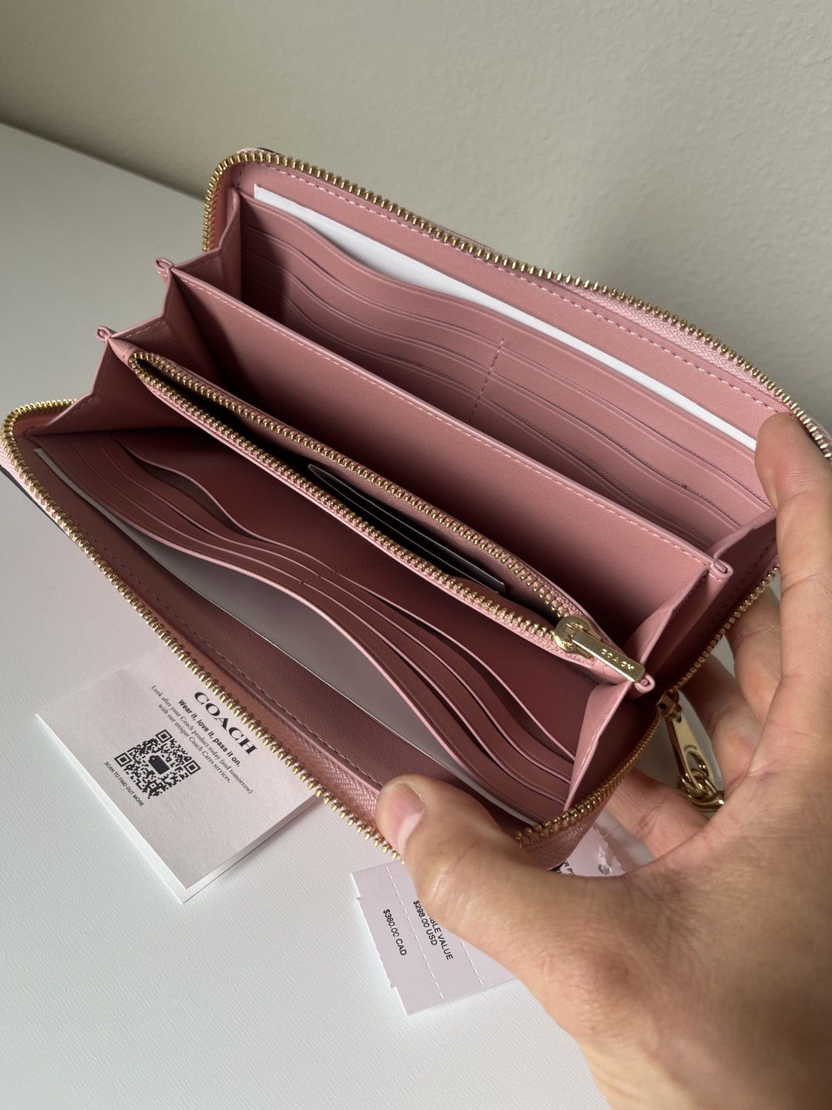 Coach Coach Long Zip Around Wallet In Signature Canvas Size ONE SIZE - 5 Thumbnail