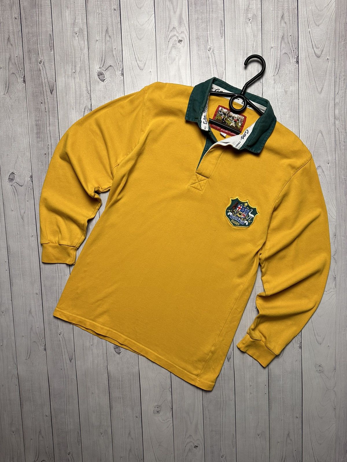 Vintage Australia rugby jersey yellow rare size S retro