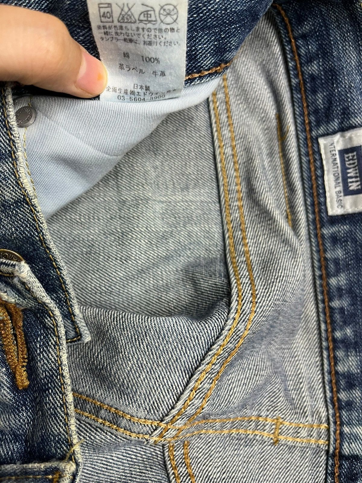 Edwin Vintage Japanese Edwin Blue Wash Western Style Baggy Jeans Size US 36 / EU 52 - 11 Thumbnail