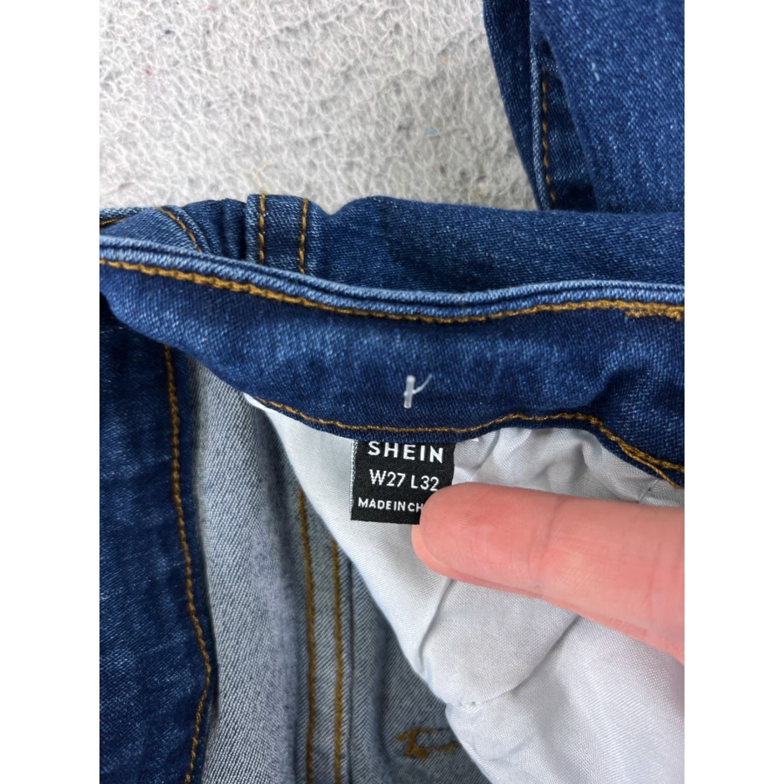 Shein Shein Jeans Womens 27 Blue Denim Flare Distressed Cotton Blend Mid 24x32 Pants Size 27" / US 4 / IT 40 - 6 Thumbnail