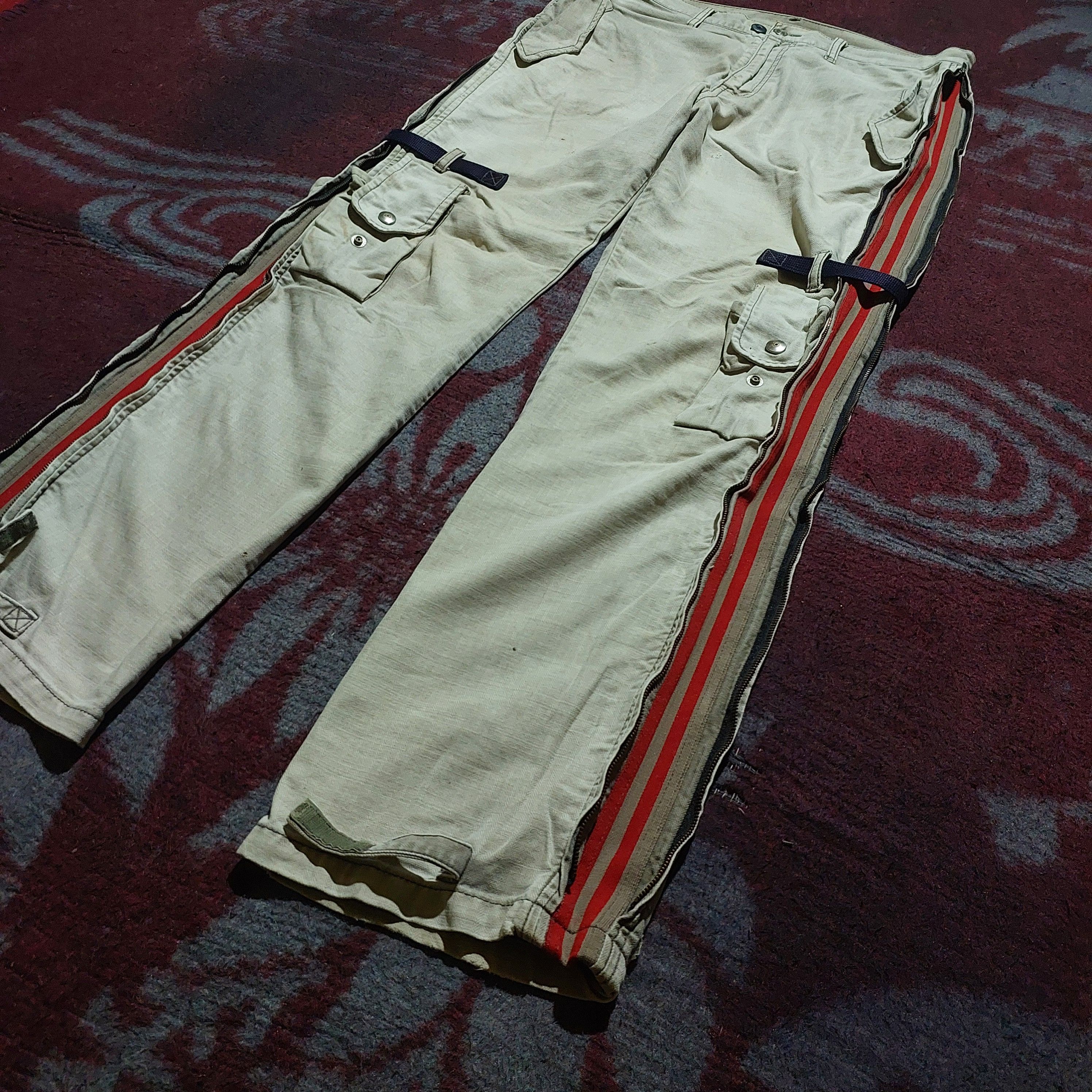 PPFM PPFM bondage zipper side distressed 3d pocket cargo pants Size US 33 - 10 Thumbnail