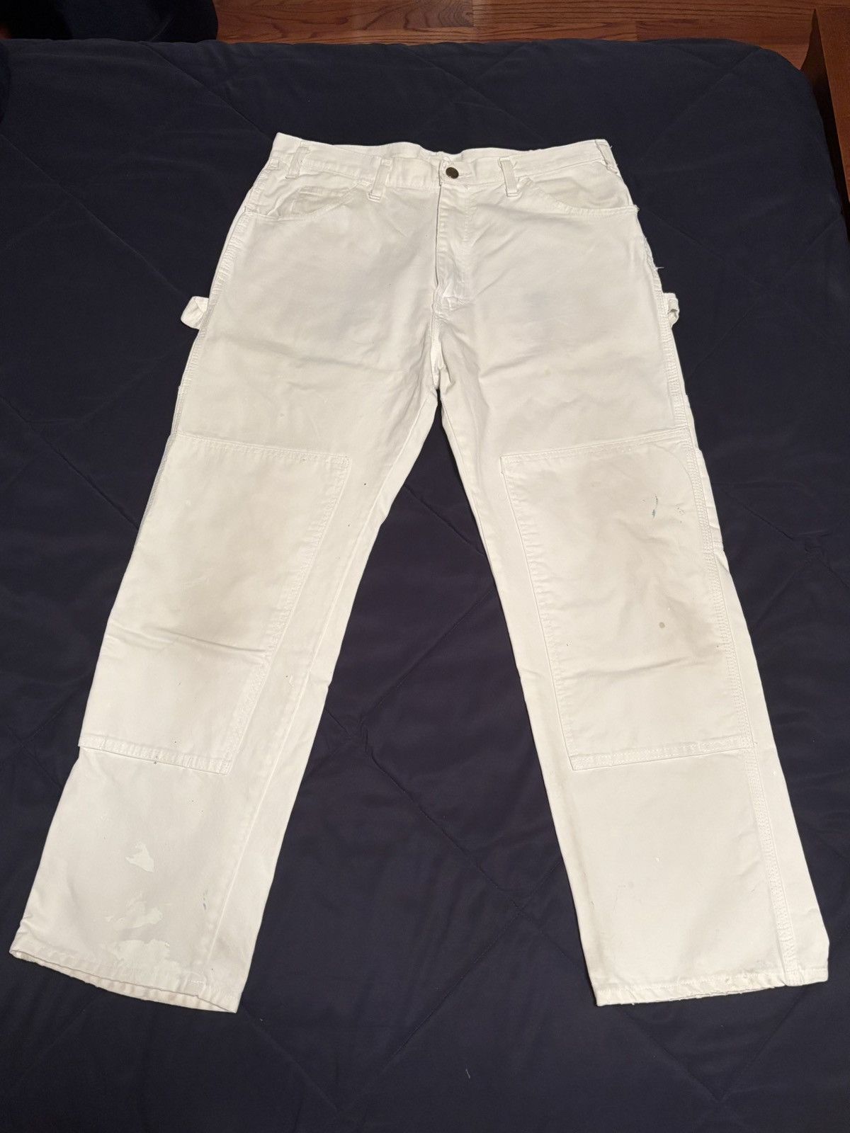 Dickies Dickies White Double Knee Work Pants Size US 33 - 1 Thumbnail