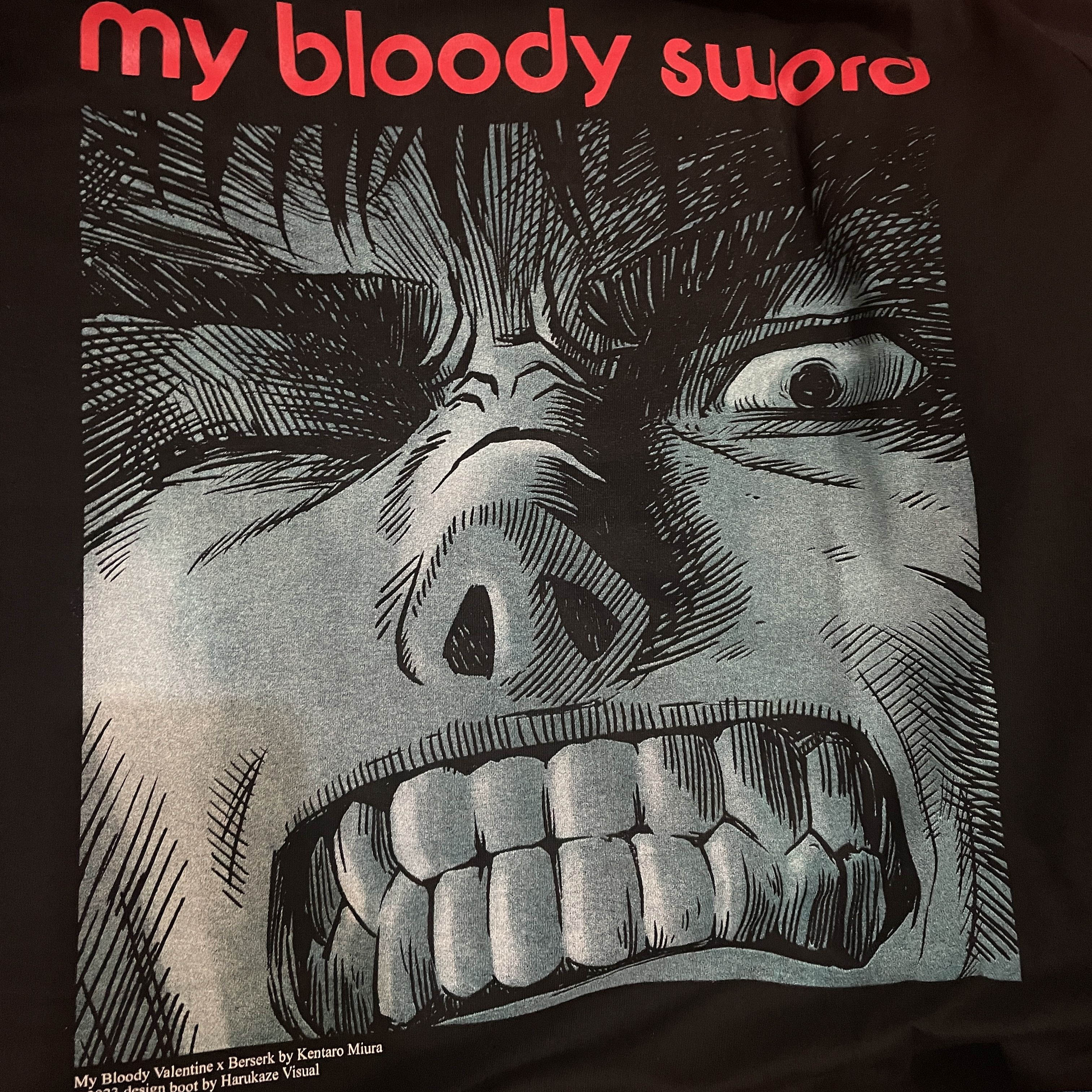 image of Anima x Vintage Berserk Guts Sword My Bloody Valentine Manga T-Shirt XL in Black, Men's