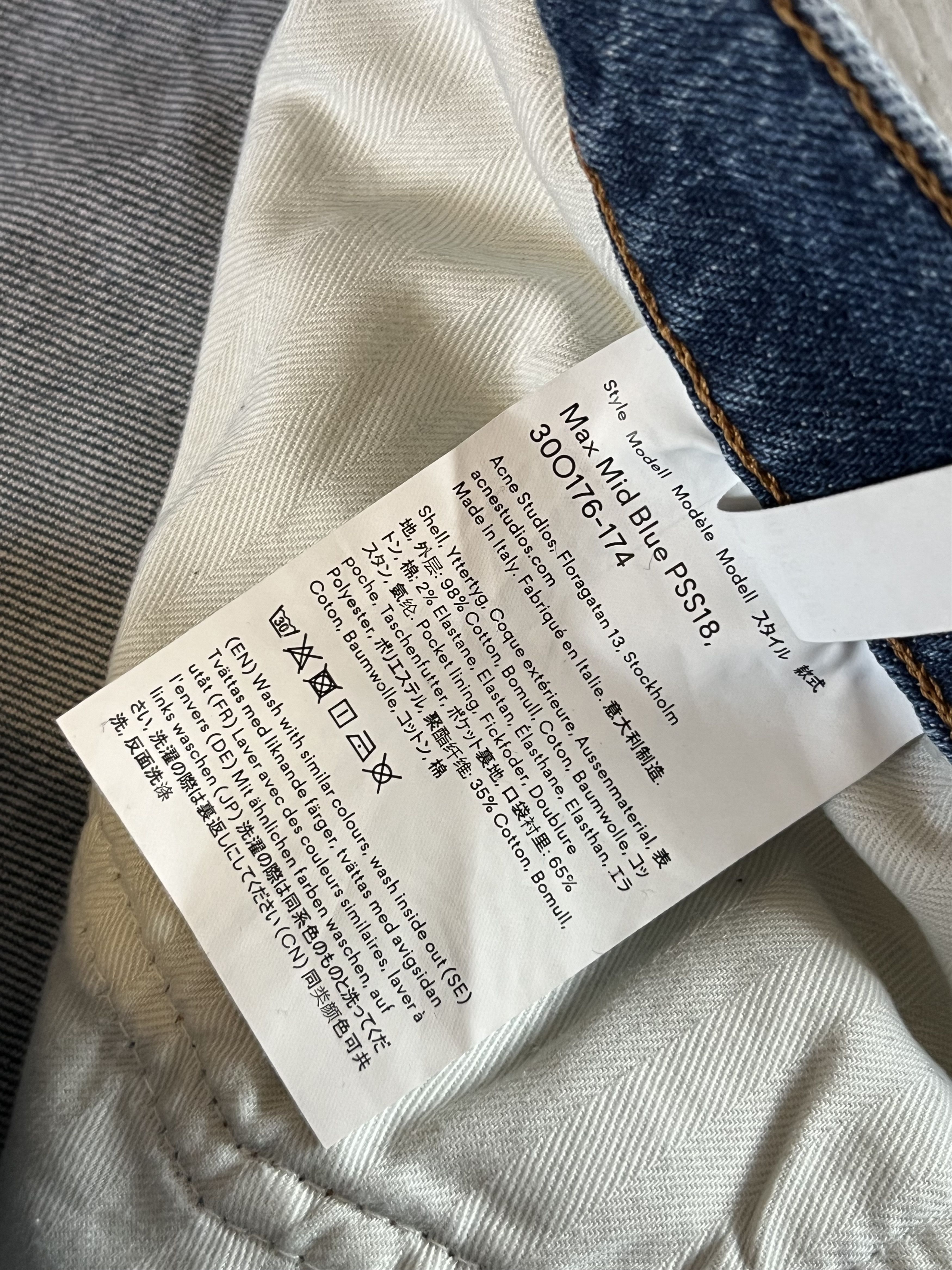 Acne Studios × Designer Acne Studios Bla Konst Max Mid Blue PSS18 Size 34" / US 12 / IT 48 - 6 Thumbnail