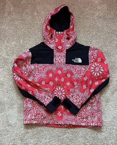 Supreme north face outlet red bandana jacket