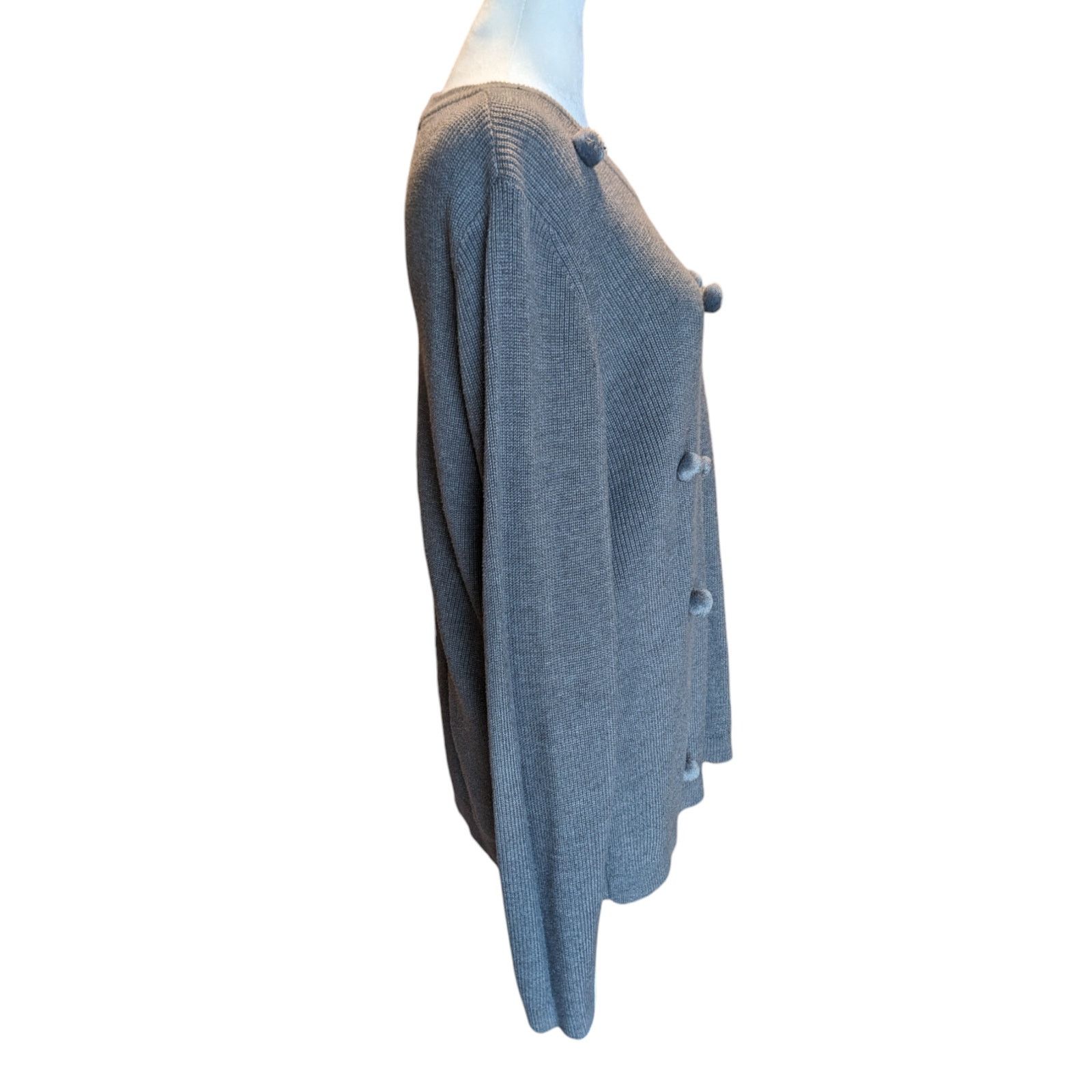 Other Ellison Gray Knit Pom-Pom Sweater Large Size L / US 10 / IT 46 - 3 Thumbnail